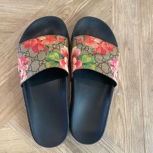 Gucci slides in excellent condition. Attached Neiman Marcus original receipt